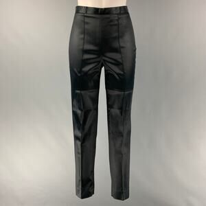 BALMAIN Size 4 Navy Acetate Blend Solid Casual Pants